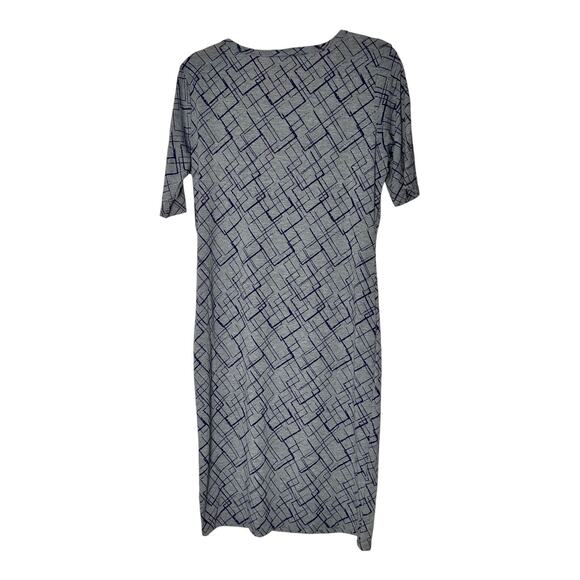 LULAROE Julia Womens Dress Grey Purple Pencil‎ SIZE L - Picture 2 of 6